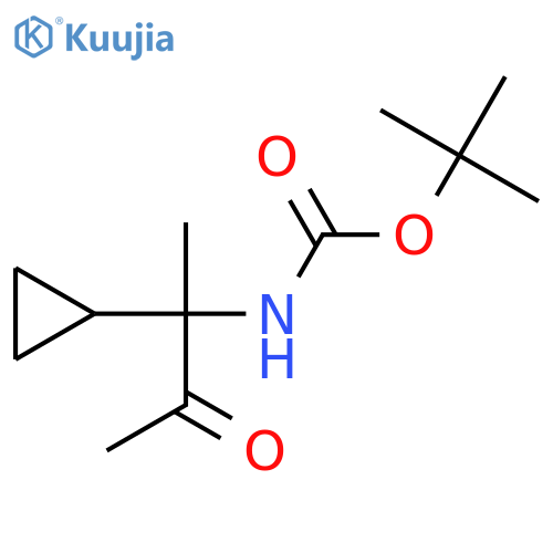 tert-butyl N-(2-cyclopropyl-3-oxobutan-2-yl)carbamate structure