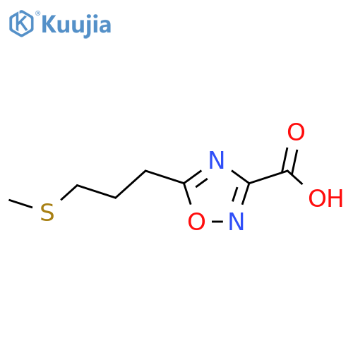 5-3-(methylsulfanyl)propyl-1,2,4-oxadiazole-3-carboxylic acid structure