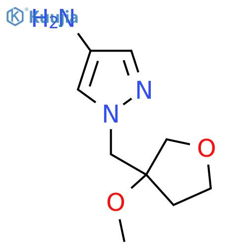 1-(3-methoxyoxolan-3-yl)methyl-1H-pyrazol-4-amine structure