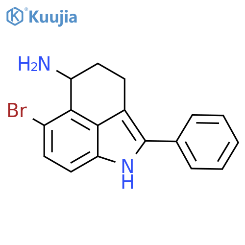 Benz[cd]indol-5-amine, 6-bromo-1,3,4,5-tetrahydro-2-phenyl- structure