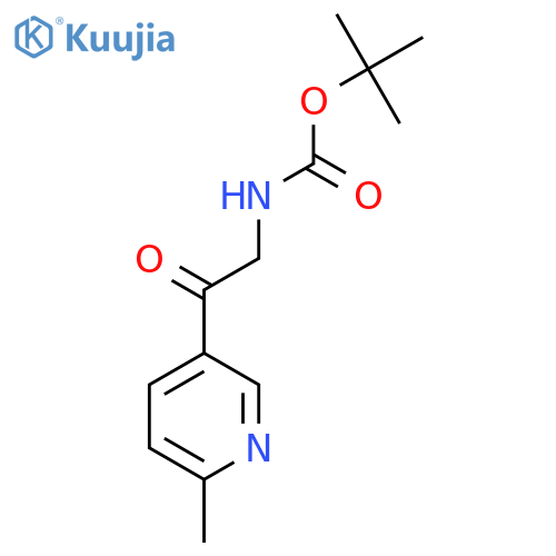 tert-butyl N-[2-(6-methylpyridin-3-yl)-2-oxoethyl]carbamate structure