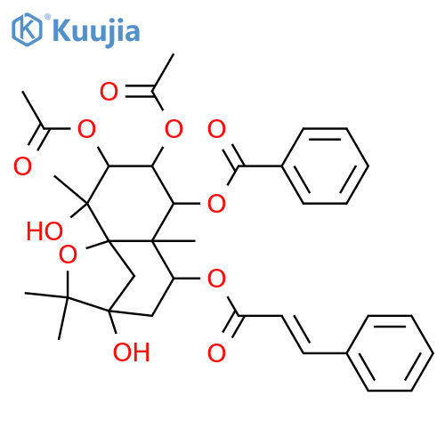 1,2,3,4,7,9-Hexahydroxydihydro-β-agarofuran; (1α,2β,3β,4β,9β)-form, 9-E-Cinnamoyl, 1-benzoyl, 2,3-di-Ac structure