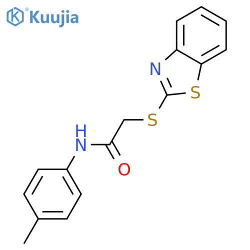 2-(1,3-benzothiazol-2-ylsulfanyl)-N-(4-methylphenyl)acetamide structure
