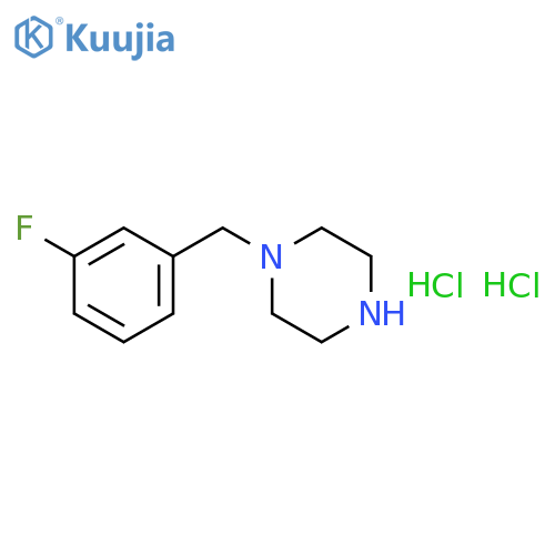 1-(3-fluoro-benzyl)-piperazine dihydrochloride structure