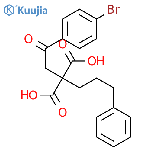 Propanedioic acid, [2-(4-bromophenyl)-2-oxoethyl](3-phenylpropyl)- structure