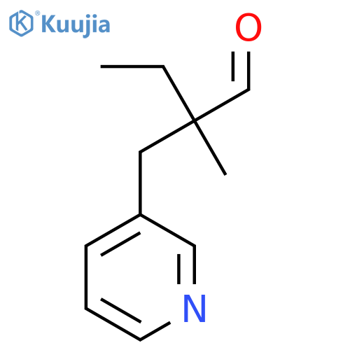 2-methyl-2-(pyridin-3-yl)methylbutanal structure