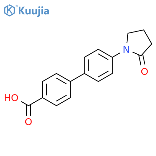 [1,1'-Biphenyl]-4-carboxylic acid, 4'-(2-oxo-1-pyrrolidinyl)- structure