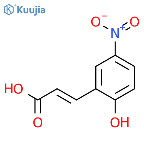 3-(2-hydroxy-5-nitrophenyl)prop-2-enoic acid structure