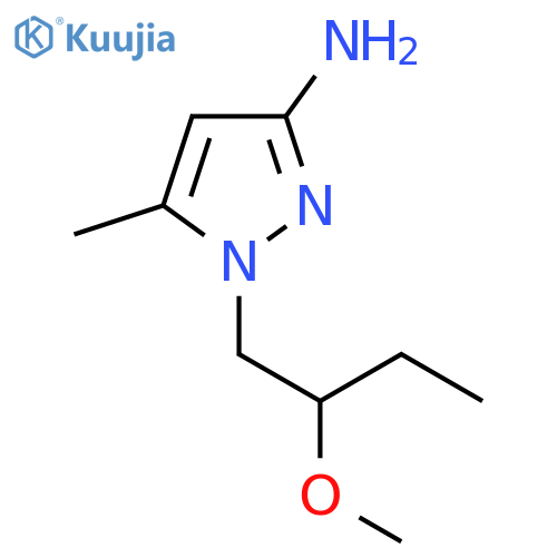 1-(2-methoxybutyl)-5-methyl-1H-pyrazol-3-amine structure