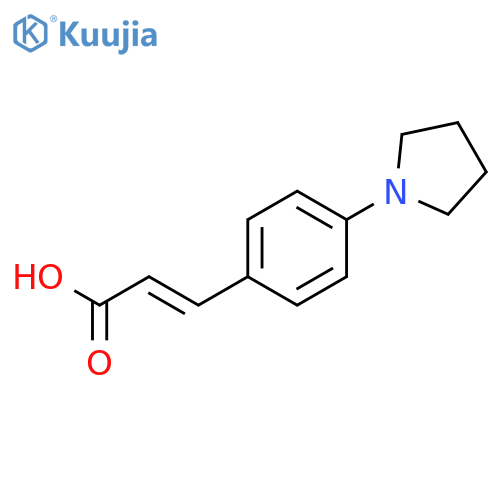 2-Propenoic acid, 3-[4-(1-pyrrolidinyl)phenyl]-, (2E)- structure