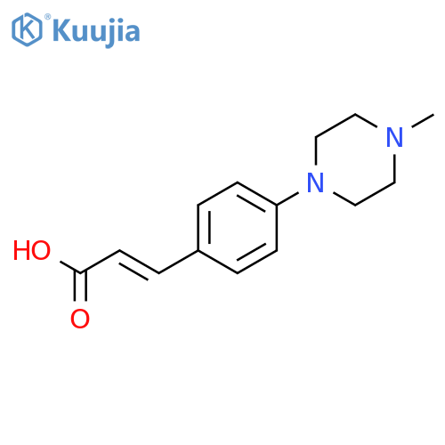 2-Propenoic acid, 3-[4-(4-methyl-1-piperazinyl)phenyl]-, (2E)- structure