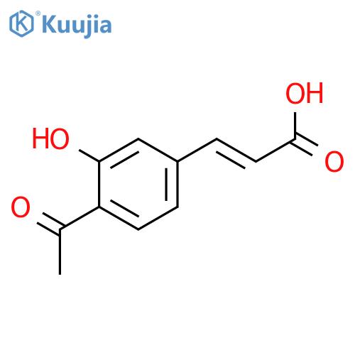 2-Propenoic acid, 3-(4-acetyl-3-hydroxyphenyl)-, (2E)- structure