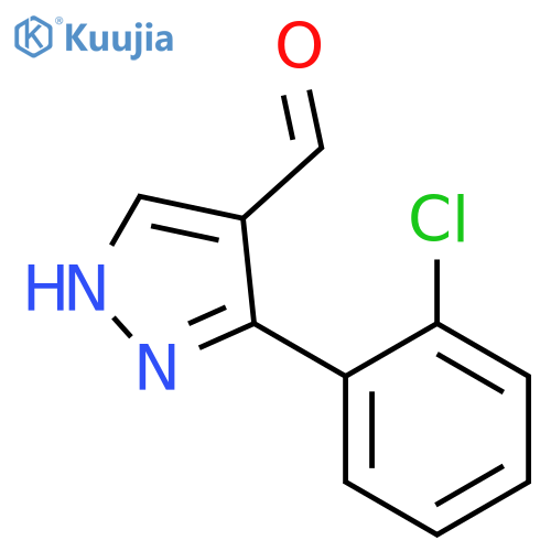 3-(2-chlorophenyl)-1H-pyrazole-4-carbaldehyde structure