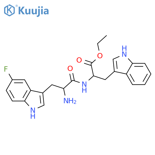 Tryptophan,N-(5-fluoro-DL-tryptophyl)-, ethyl ester, monohydrochloride, DL- (8CI) structure