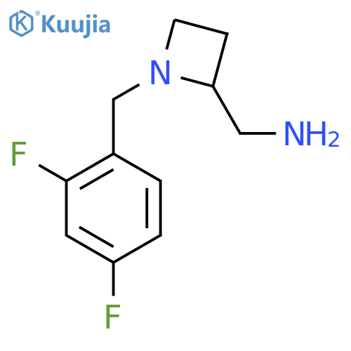 {1-(2,4-difluorophenyl)methylazetidin-2-yl}methanamine structure