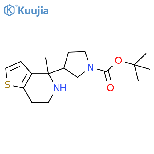 tert-butyl 3-{4-methyl-4H,5H,6H,7H-thieno3,2-cpyridin-4-yl}pyrrolidine-1-carboxylate structure