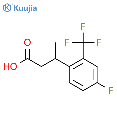 3-4-fluoro-2-(trifluoromethyl)phenylbutanoic acid structure