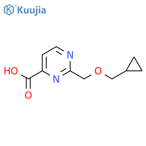 2-[(Cyclopropylmethoxy)methyl]pyrimidine-4-carboxylic acid structure