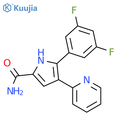 1H-Pyrrole-2-carboxamide, 5-(3,5-difluorophenyl)-4-(2-pyridinyl)- structure