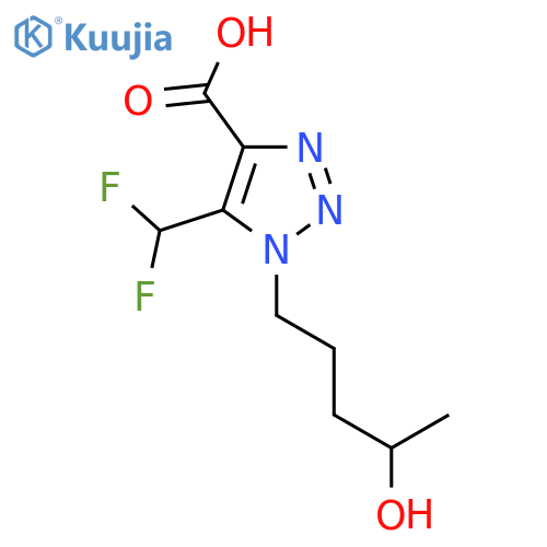 5-(difluoromethyl)-1-(4-hydroxypentyl)-1H-1,2,3-triazole-4-carboxylic acid structure