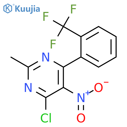 Pyrimidine, 4-chloro-2-methyl-5-nitro-6-[2-(trifluoromethyl)phenyl]- structure