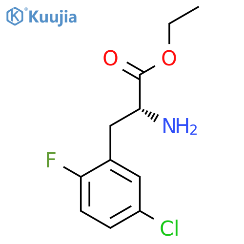 ethyl (2R)-2-amino-3-(5-chloro-2-fluorophenyl)propanoate structure