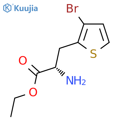 ethyl (2S)-2-amino-3-(3-bromothiophen-2-yl)propanoate structure