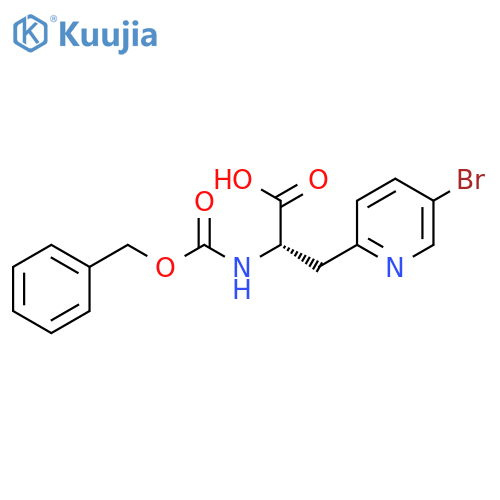 (2S)-2-{[(benzyloxy)carbonyl]amino}-3-(5-bromopyridin-2-yl)propanoic acid structure