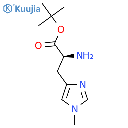 Tert-butyl (2S)-2-amino-3-(1-methylimidazol-4-yl)propanoate structure