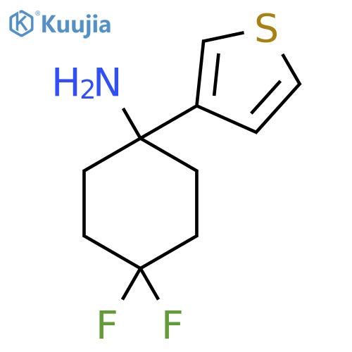 4,4-Difluoro-1-(thiophen-3-yl)cyclohexan-1-amine structure