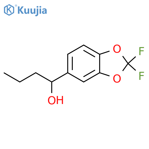 1,3-Benzodioxole-5-methanol, 2,2-difluoro-α-propyl- structure