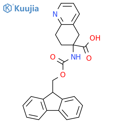6-({(9H-fluoren-9-yl)methoxycarbonyl}amino)-5,6,7,8-tetrahydroquinoline-6-carboxylic acid structure
