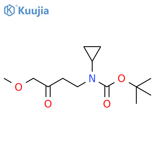 Carbamic acid, N-cyclopropyl-N-(4-methoxy-3-oxobutyl)-, 1,1-dimethylethyl ester structure