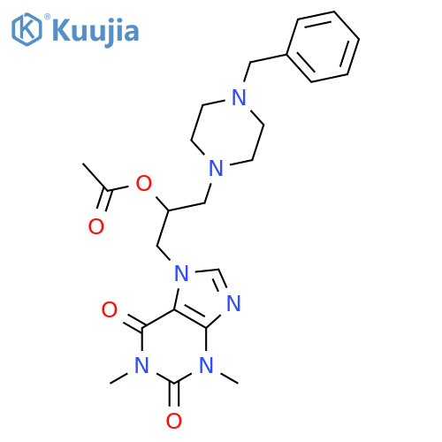 1H-Purine-2,6-dione,7-[2-(acetyloxy)-3-[4-(phenylmethyl)-1-piperazinyl]propyl]-3,7-dihydro-1,3-dimethyl- structure
