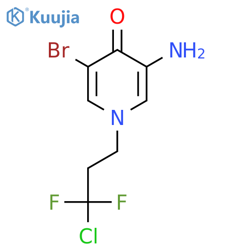 3-amino-5-bromo-1-(3-chloro-3,3-difluoropropyl)-1,4-dihydropyridin-4-one structure