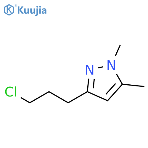 1H-Pyrazole, 3-(3-chloropropyl)-1,5-dimethyl- structure
