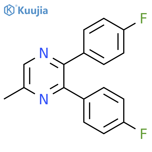 Pyrazine, 2,3-bis(4-fluorophenyl)-5-methyl- structure