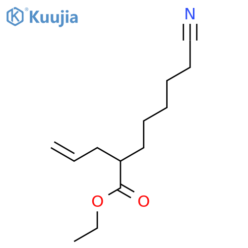 Heptanoic acid, 7-cyano-2-(2-propenyl)-, ethyl ester structure