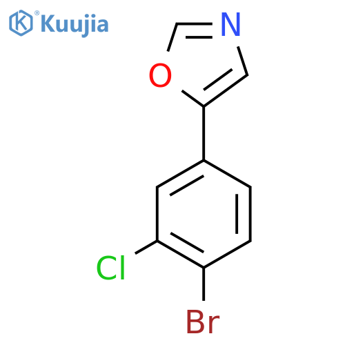5-(4-Bromo-3-chlorophenyl)-1,3-oxazole structure