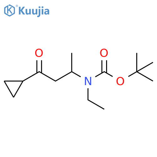 Carbamic acid, N-(3-cyclopropyl-1-methyl-3-oxopropyl)-N-ethyl-, 1,1-dimethylethyl ester structure