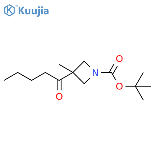 1-Azetidinecarboxylic acid, 3-methyl-3-(1-oxopentyl)-, 1,1-dimethylethyl ester structure