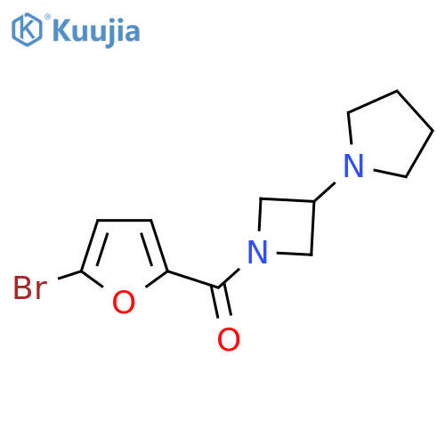 1-[1-(5-bromofuran-2-carbonyl)azetidin-3-yl]pyrrolidine structure
