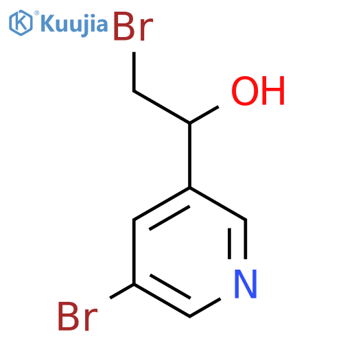 2-bromo-1-(5-bromopyridin-3-yl)ethan-1-ol structure