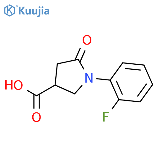 1-(2-Fluorophenyl)-5-oxopyrrolidine-3-carboxylic acid structure