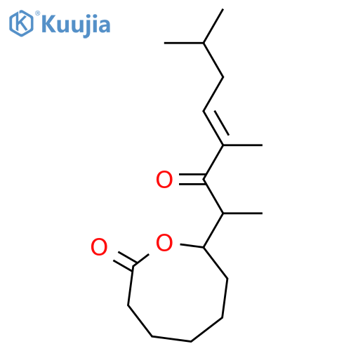2-Oxocanone, 8-[(1R,3E)-1,3,6-trimethyl-2-oxo-3-hepten-1-yl]-, (8S)-rel- structure