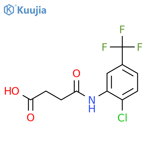 4-{2-Chloro-5-(trifluoromethyl)phenylamino}-4-oxobutanoic Acid structure