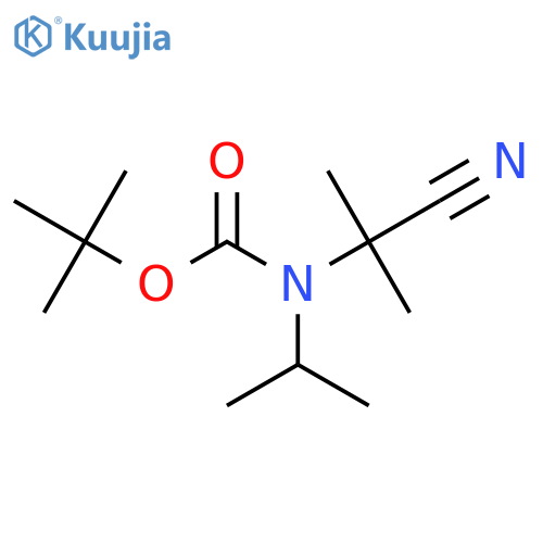 tert-butyl N-(1-cyano-1-methylethyl)-N-(propan-2-yl)carbamate structure