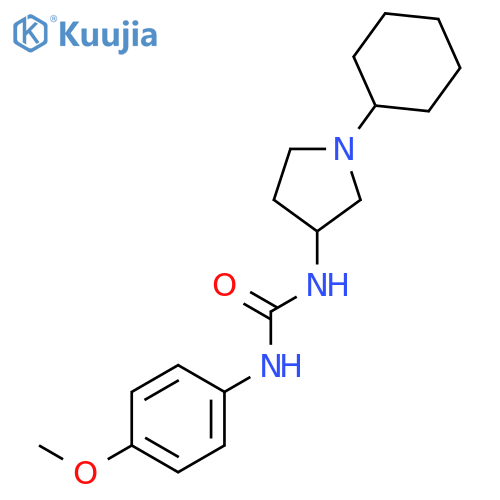 1-(1-cyclohexylpyrrolidin-3-yl)-3-(4-methoxyphenyl)urea structure