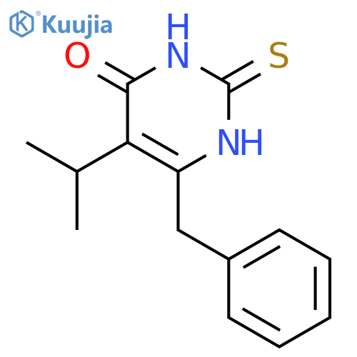 6-benzyl-5-propan-2-yl-2-sulfanylidene-1h-pyrimidin-4-one structure