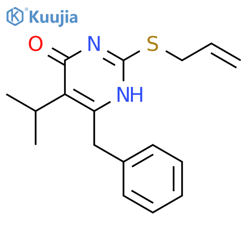 6-benzyl-5-(1-methylethyl)-2-(prop-2-en-1-ylsulfanyl)pyrimidin-4(1H)-one structure